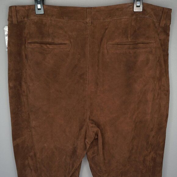 Lauren Ralph Lauren Straight-Leg Goat Suede Riding Pants in Brown sz 16 - Picture 11 of 16